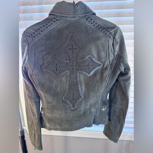 Affliction Limited Edition Premium Livestock Leather Jacket Black XS NWT $595